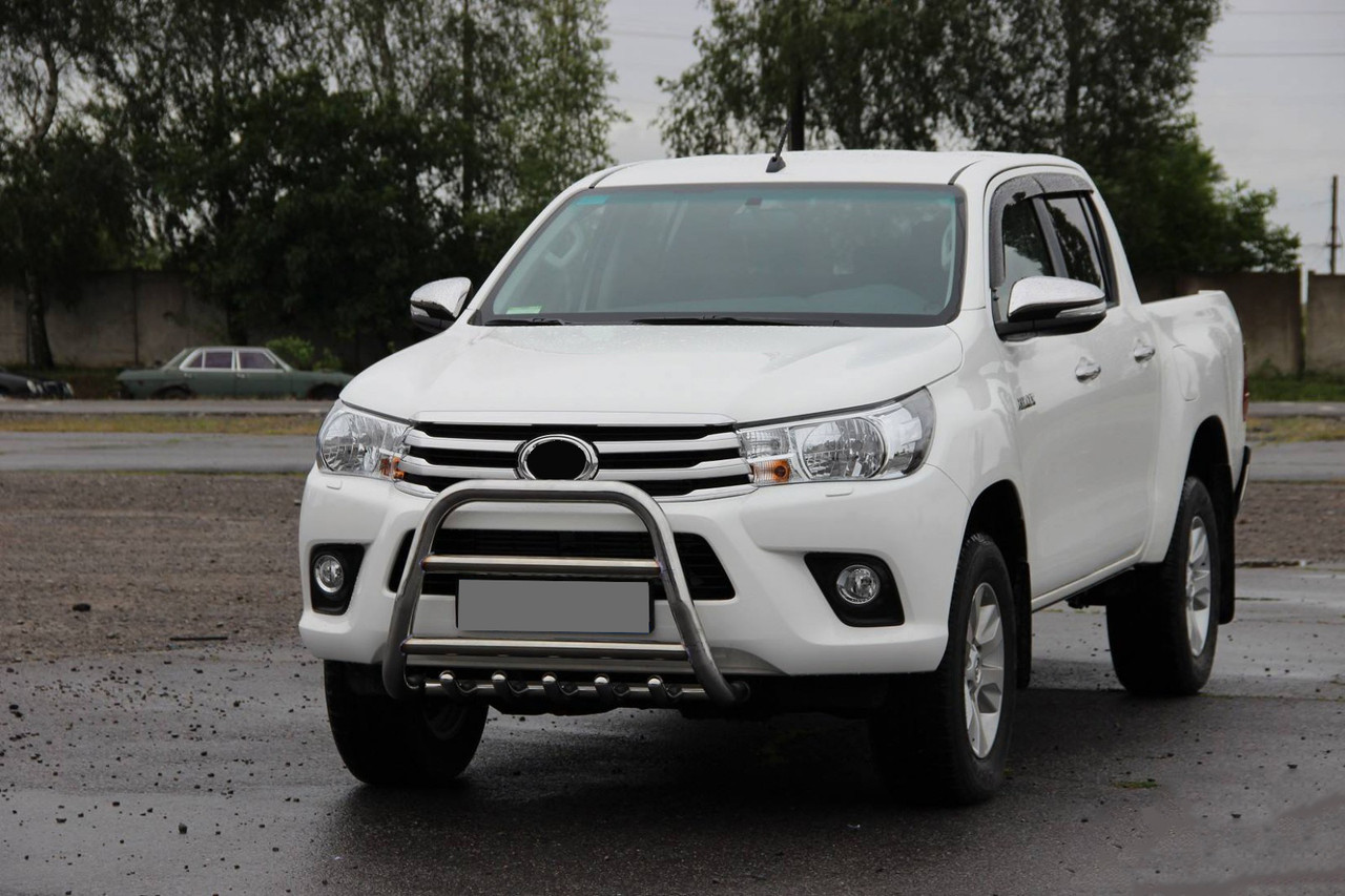 

Toyota Hilux 2015↗ гг. Передняя защита QT008 (нерж)