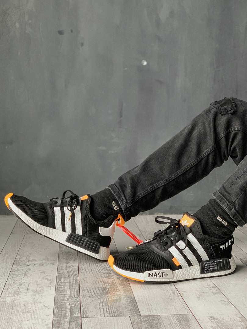 Кроссовки Adidas NMD Off White мужские, черные, в стиле АдиДас НМД,  текстиль, код FL-2014, цена 1 705 грн./пара, купить в Киеве — Prom.ua  (ID#1101161891)