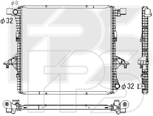 

Радиатор охлаждения двигателя VW Amarok - Audi / Skoda / Seat / VW (KOYORAD) FP 74 A93-X