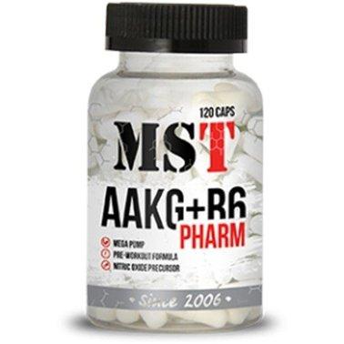 

Аргинин альфа-кетоглютарат MST Nutrition AAKG+B6 60 serv 120 caps