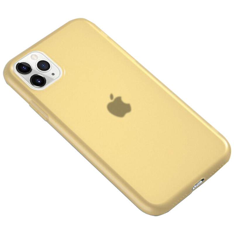 

Силиконовый матовый полупрозрачный чехол для Apple iPhone 11 Pro Max (6.5"), Желтый / yellow