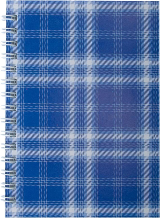 Блокнот Buromax А-6 48 листов Шотландка синий клетка BM.2592-02