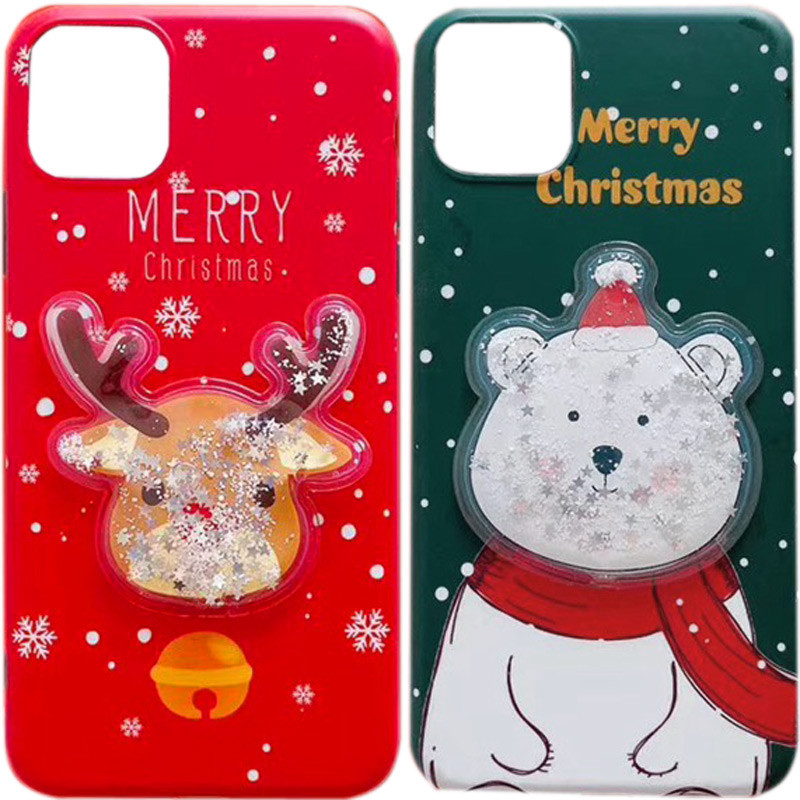 

TPU чехол Merry Christmas с жидкостью для Apple iPhone 11 (6.1")