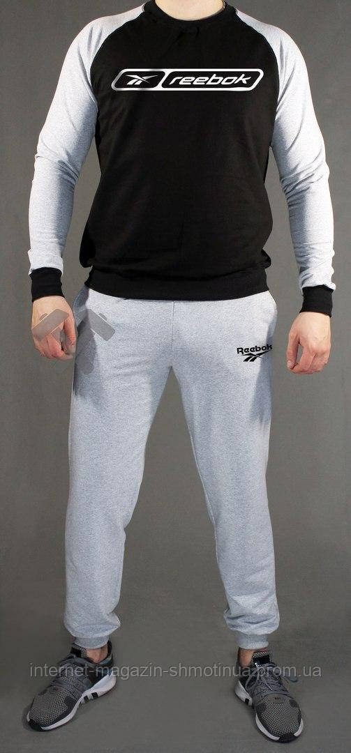 

Мужской спортивный костюм Рибок, костюм Reebok трикотажный на любой сезон, реплика, Черный