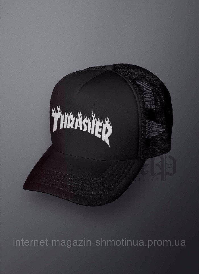 

Мужская кепка Трешер, кепка Thrasher из сеткой сзади, летняя, брендовая, реплика, Черный