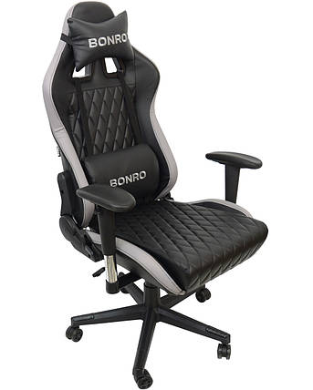 Кресло геймерское Bonro 1018 Gray, фото 2