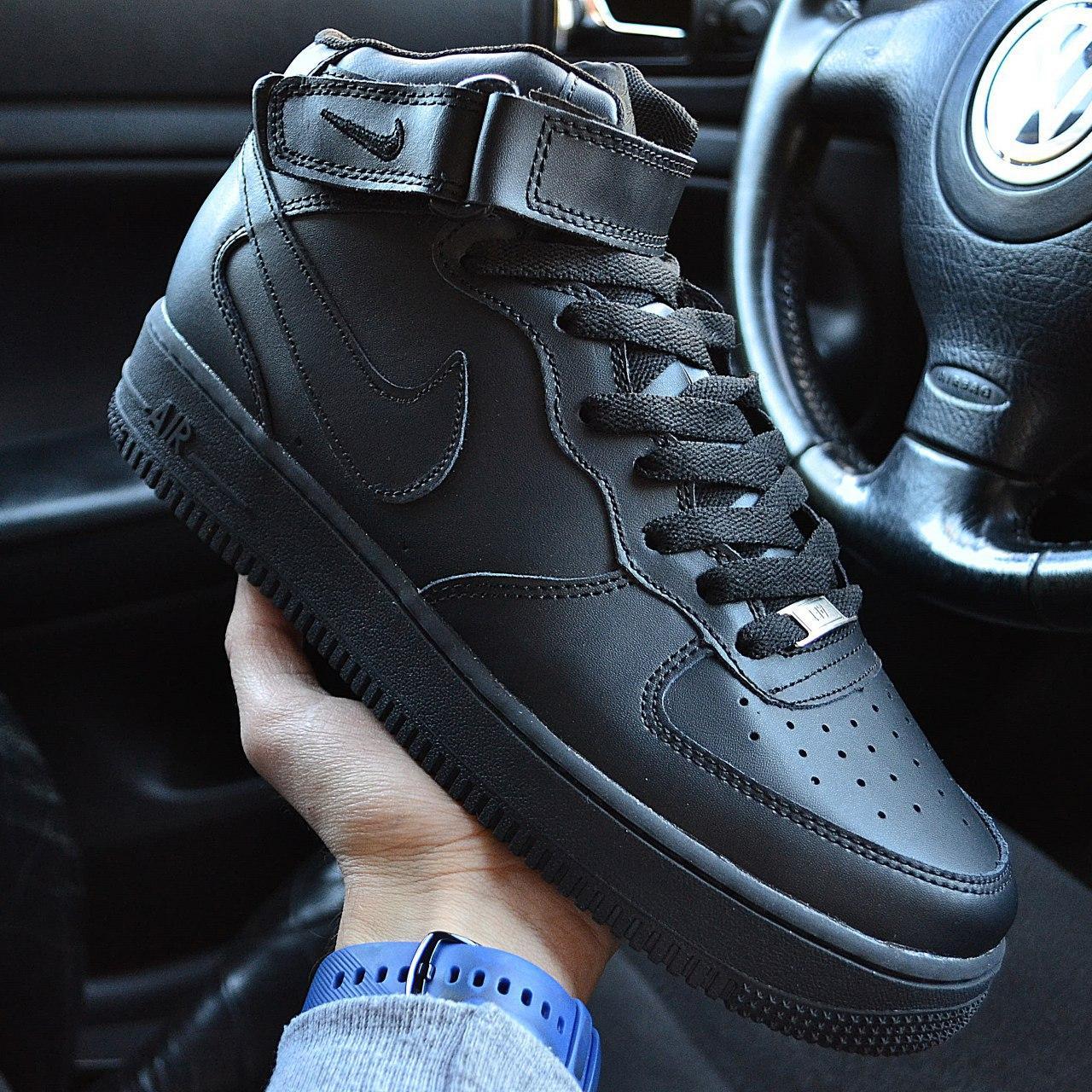 

Air Force Mid Fur Winter Black (с мехом) | кроссовки мужские; кожаные; черные; зимние; на меху; найк 11us / 45eur / 29cm, Черный