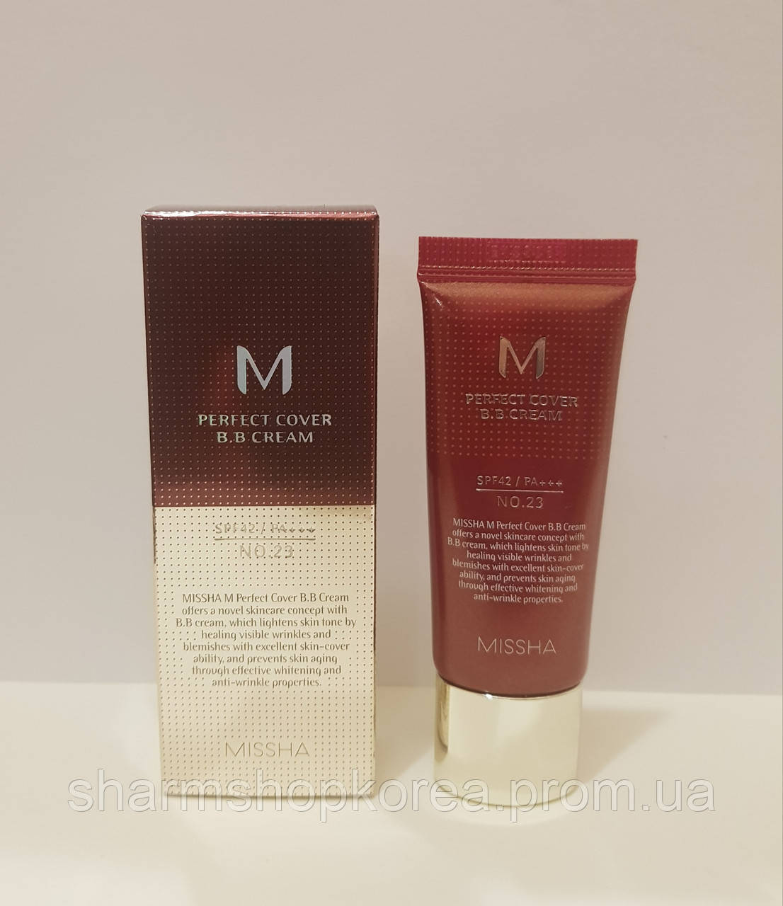 

Bb крем для лица Missha M Perfect Cover BB Cream SPF42-PA+++ (No.23-Natural Beige), 20 ml