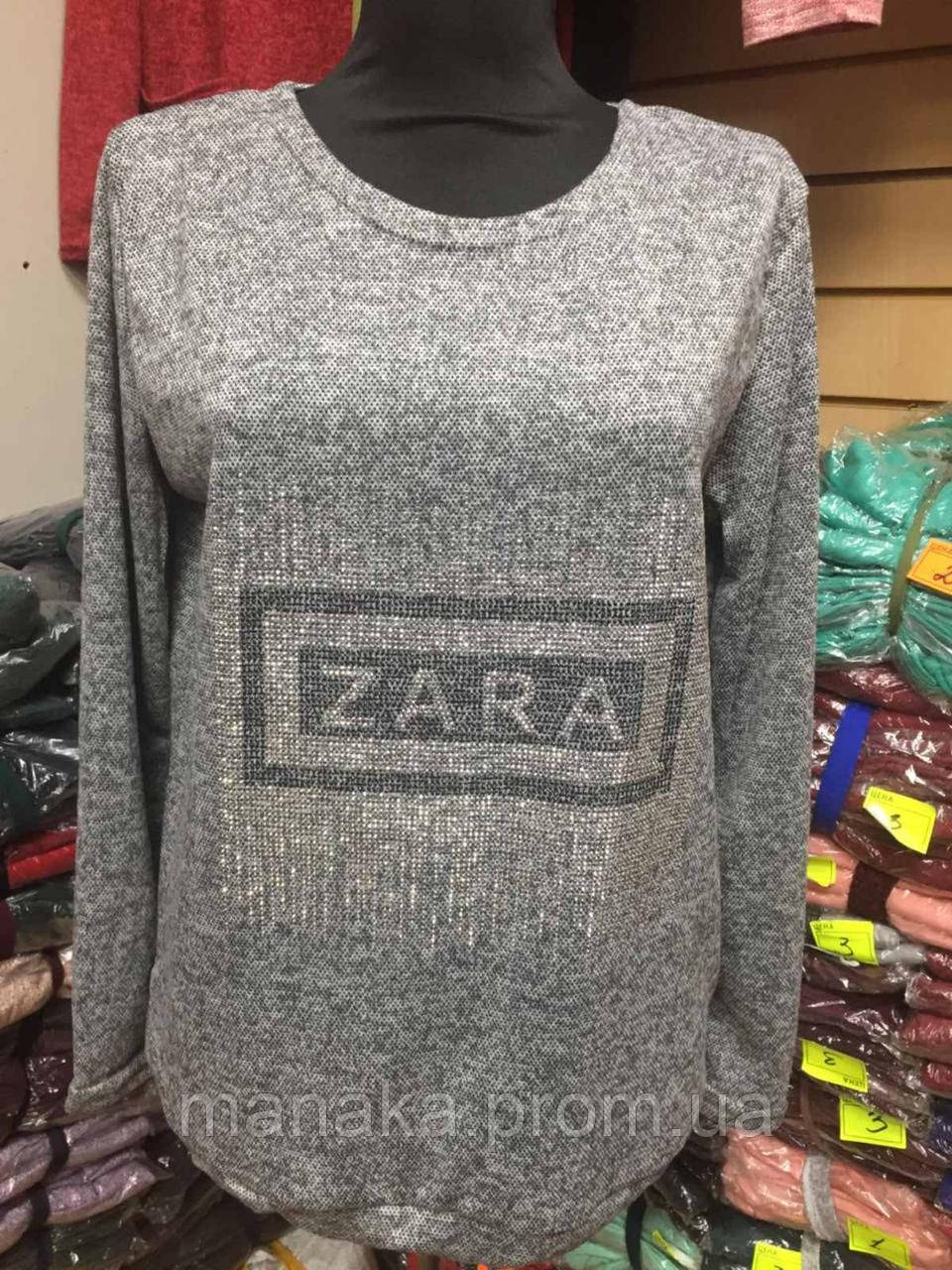 

Кофта женская из ангоры ZARA софт цвет серый светлый