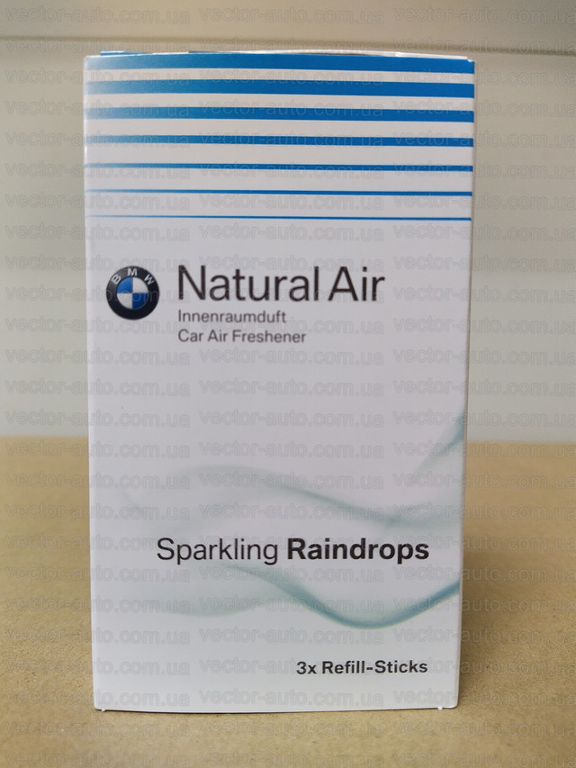 Оригинальный ароматизатор (освежитель) воздуха в салоне BMW Genuine Natural Air Interior Scent Sparkling Raindrops (картриджи) 83122285679 / 83 12 2 285 679 - сочетание цитрусовых, ландыша и мускуса