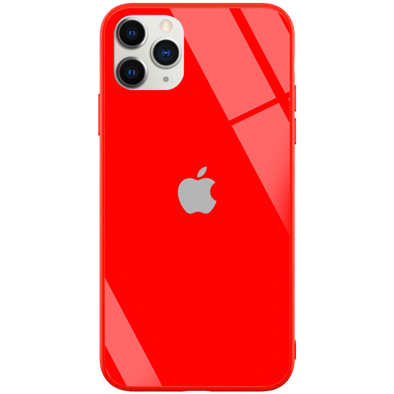 

TPU+Glass чехол GLOSSY Logo series для Apple iPhone 11 Pro (5.8") Красный / Red