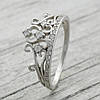 Кольцо серебряное женское Корона №3 вставка белые фианиты размер 18, фото 2