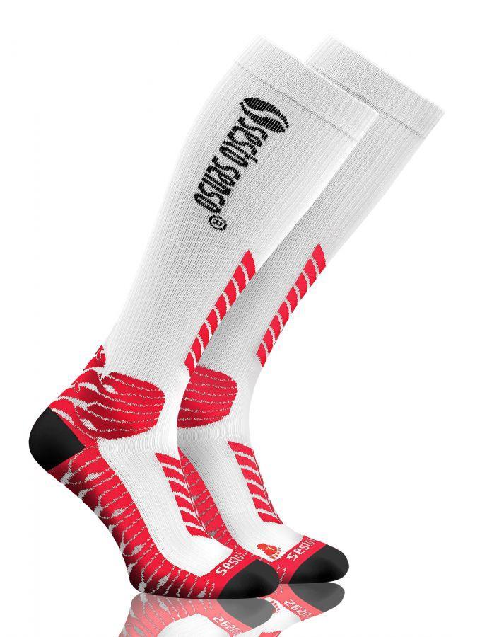 

Носки спортивные Sesto Senso Sport Kompression (original) высокие компрессионные для бега, гольфы 39-42, Белый