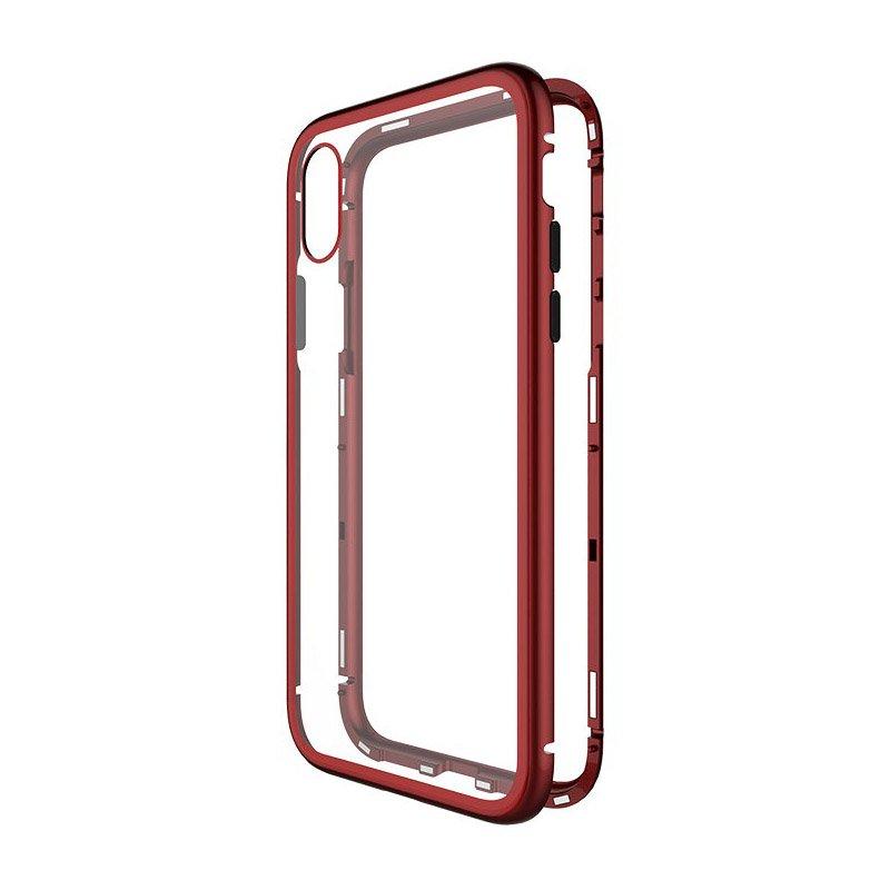 

Стеклянный чехол для iPhone XR WK Design Magnets (Красный)