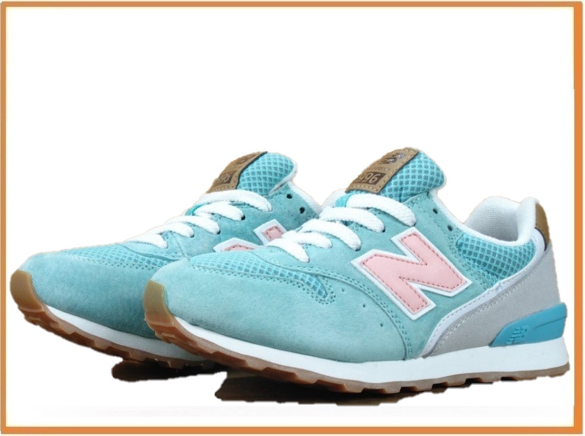 blue and pink new balance 574
