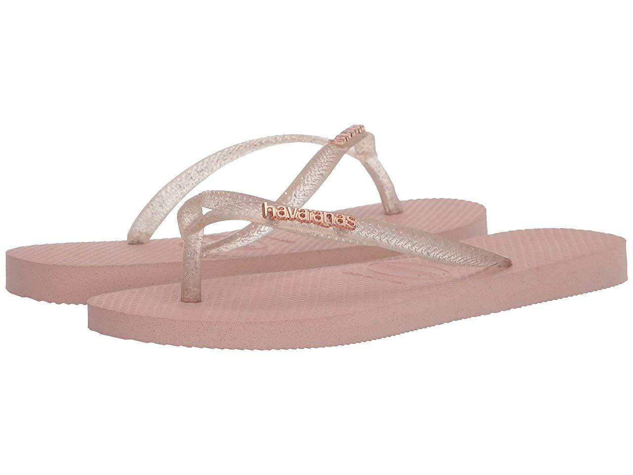 

Сандали/Вьетнамки (Оригинал) Havaianas Slim Logo Metallic Flip Flops Ballet Rose