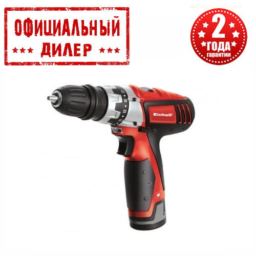 

Аккумуляторный шуруповерт Einhell TС-CD 12 Li (12 В, 1.3 А/ч, двухскоростной)