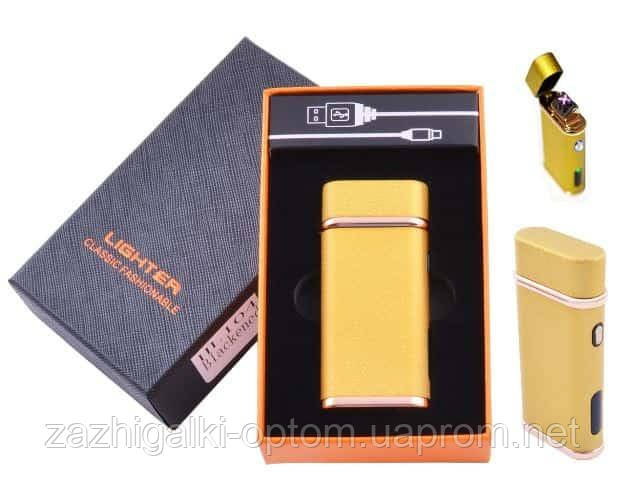 

Электроимпульсная зажигалка в подарочной коробке Lighter HL-104 Gold