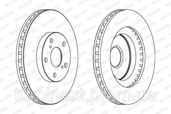 

Тормозной диск передний TOYOTA CAMRY 2.4 06-,RAV4 2.0-2.4 06- FERODO DDF1646