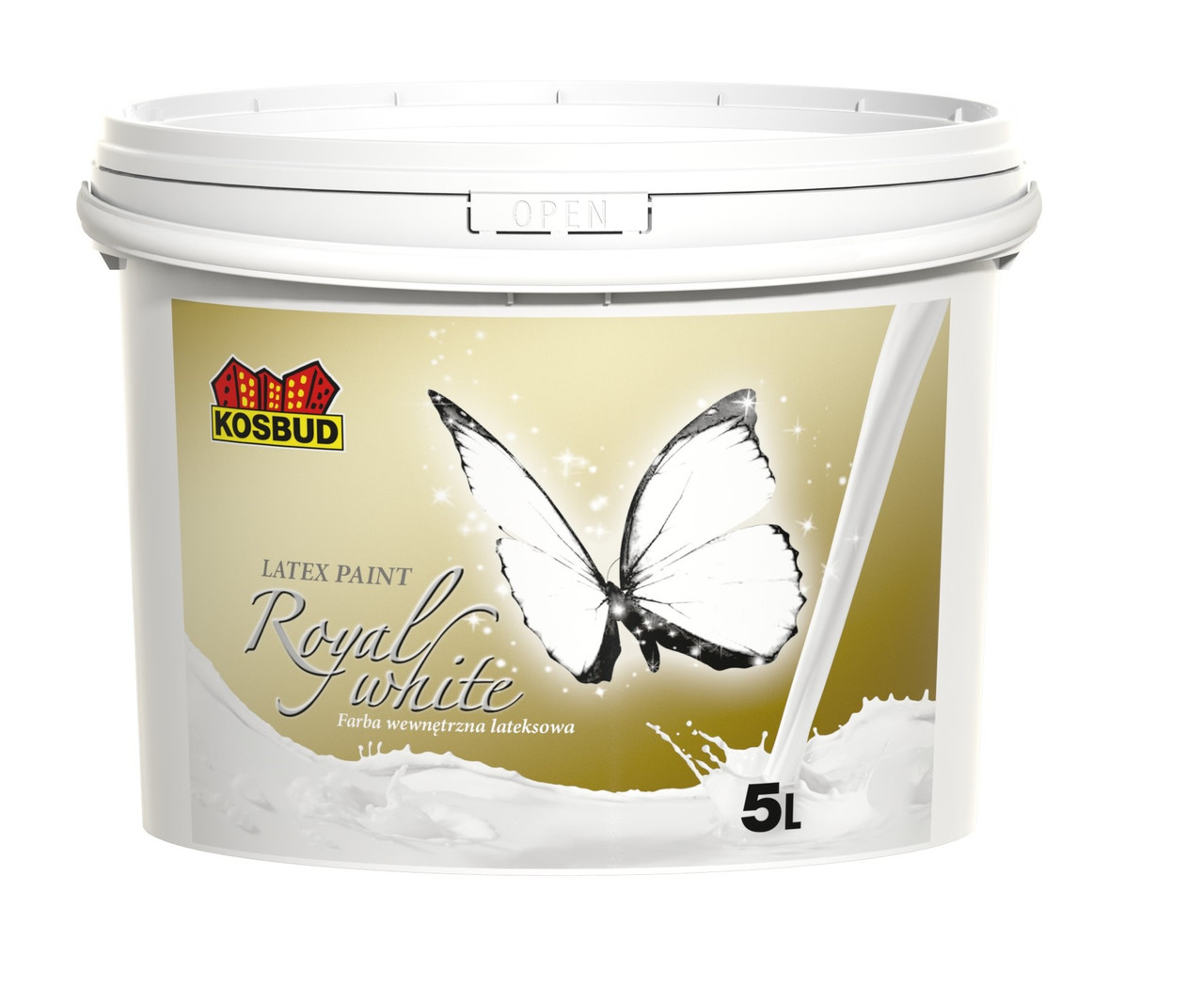 

Краска латексная KOSBUD ROYAL WHITE белая, банка 5 л