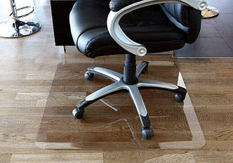 Захисний килимок під офісне крісло Tip-Top 0,8 мм 1000*1250 мм прозорий (закруглені краї)