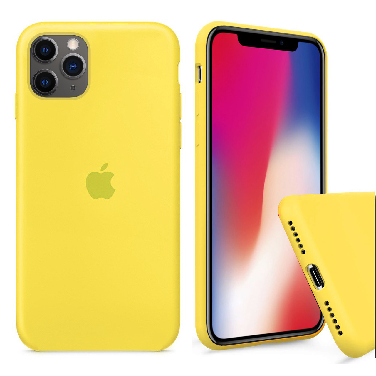 

Чехол накладка xCase для iPhone 11 Pro Max Silicone Case Full canary yellow, Желтый