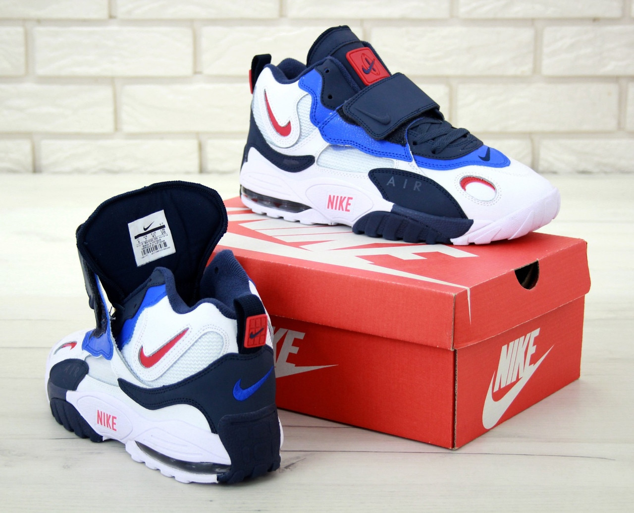 

Кроссовки Nike Air Max Speed Turf мужские, сине-белые, в стиле Найк Спид, кожа,текстиль, код KD-11998