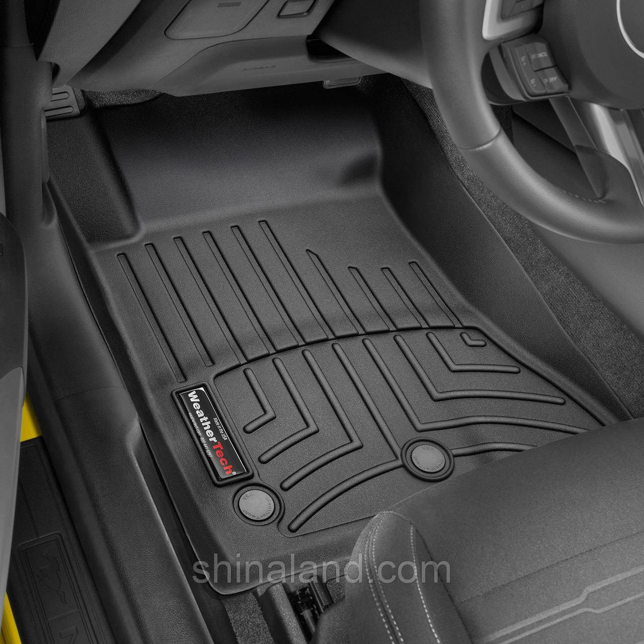 

Коврики в салон Ford Mustang VI 2015 - черные, Tri-Extruded (WeatherTech) - передний ряд, Черный