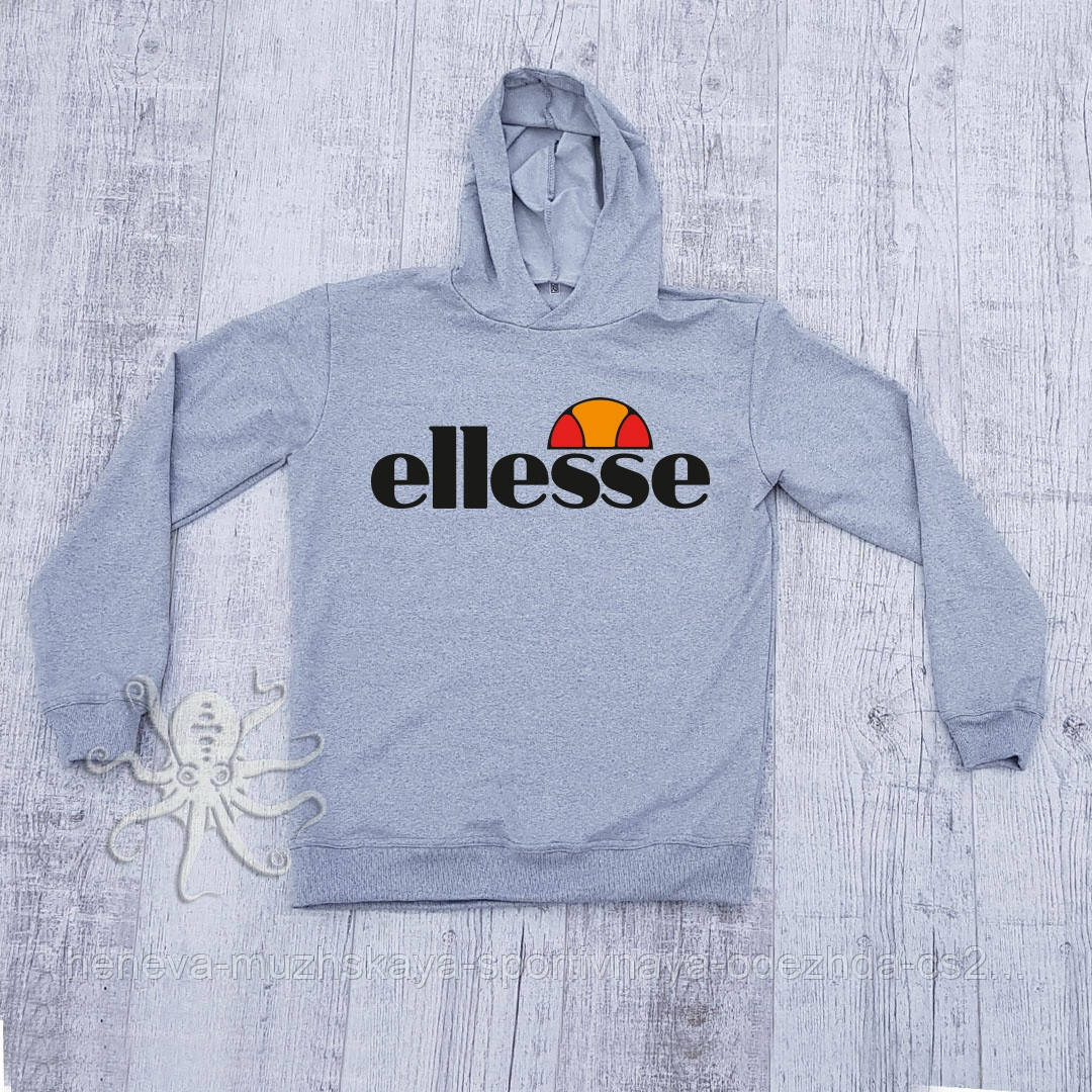 

Мужская толстовка, худи, кенгурушка Ellesse (Элиз) XL, Серый