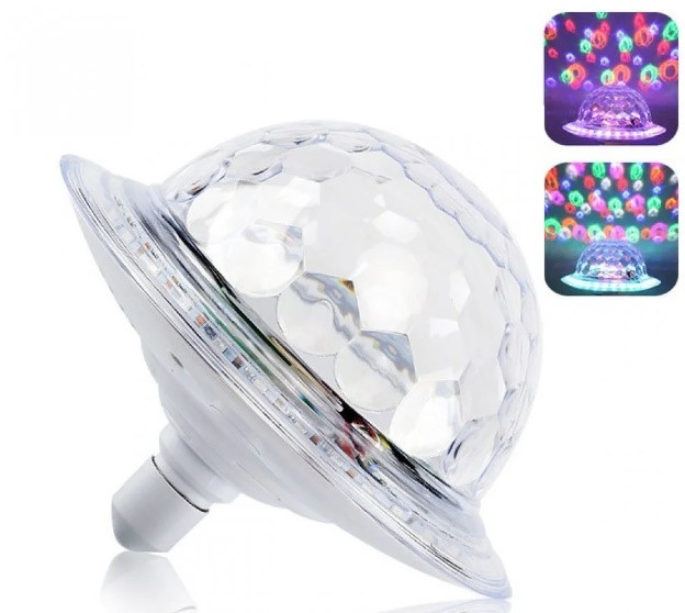 

Диско шар в патрон LED UFO Bluetooth Crystal Magic Ball E27 0926, 30 светодиодов