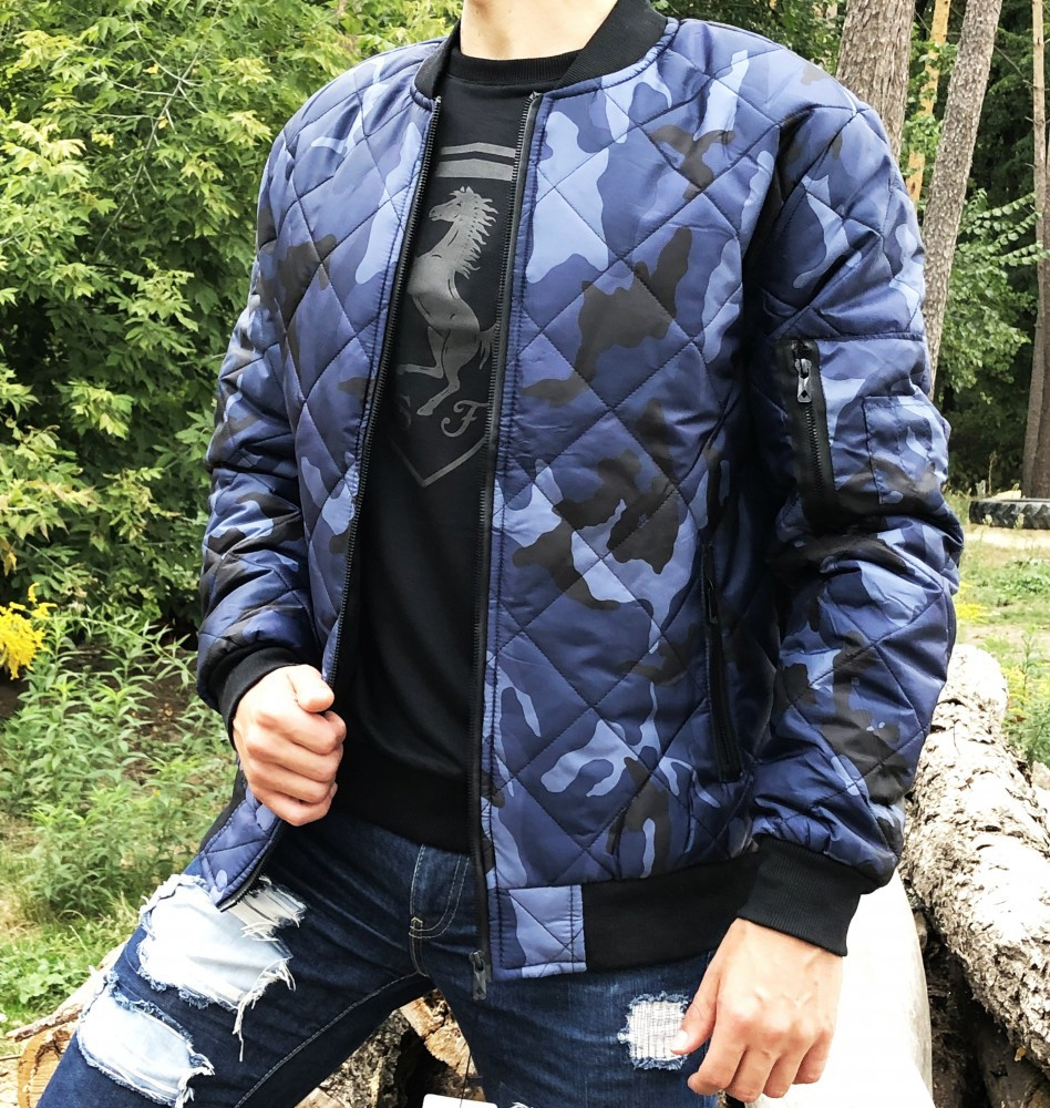 

Бомбер Urban blue camouflage XXL, синий