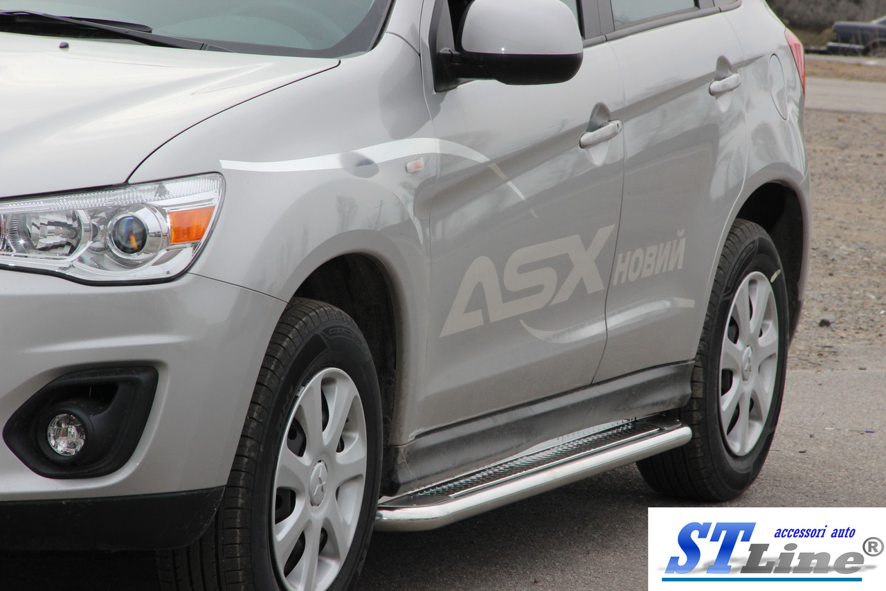 

Mitsubishi ASX (13+) боковые пороги подножки площадки на для Митсубиси АСХ Mitsubishi ASX (13+) d60х1,6мм