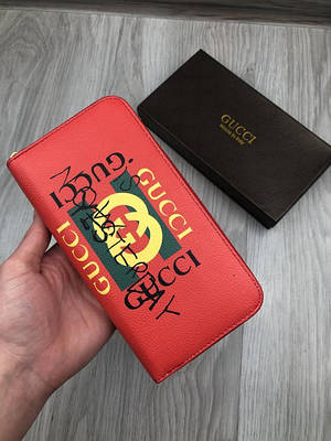 Гаманець Gucci | Гаманець червоного кольору Gucci | Портмоне для грошей Гуччі | Брендовий гаманець Гуччі