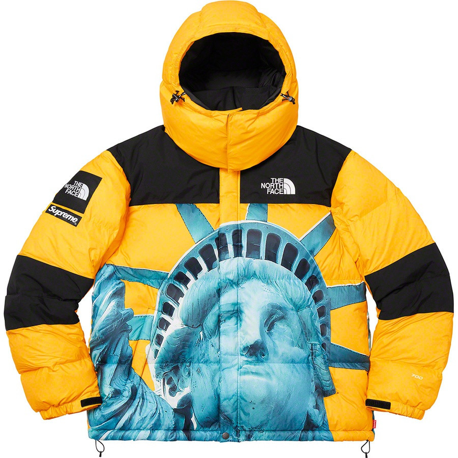 supreme the north face yellow