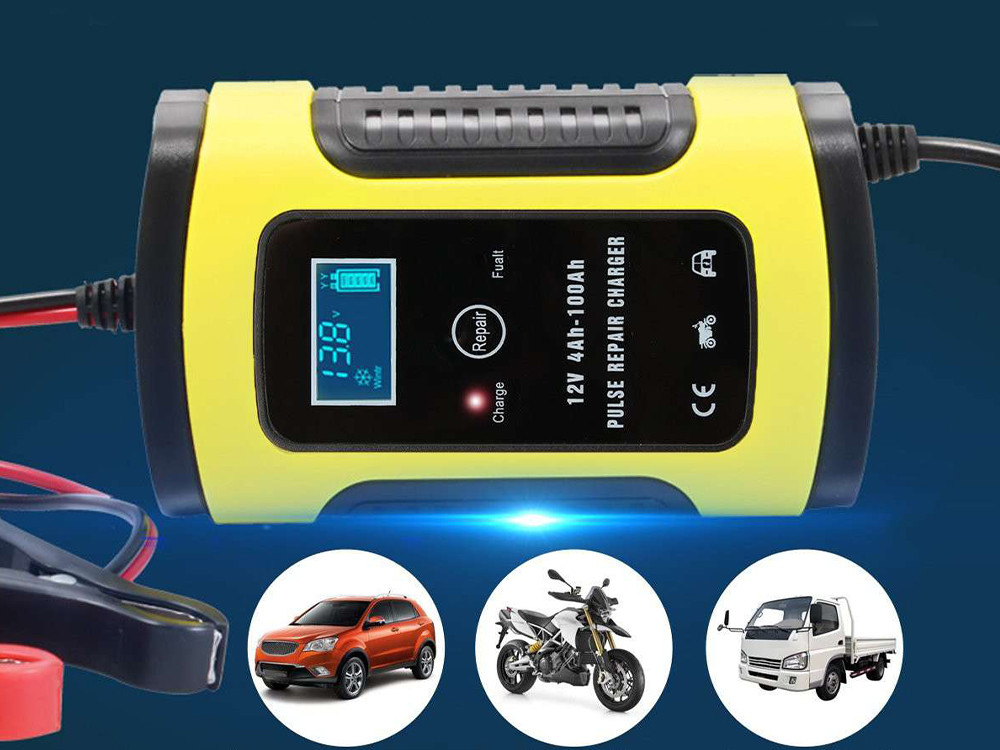 Купить Авто зарядное устройство для аккумулятора Foxsur 12V 5-6A по .