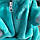 Человечек детский теплый "Зайка" с капюшоном и ушками (махра) 56, 62, 70 р-р бирюзовый, фото 3