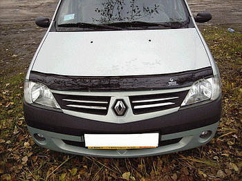 Дефлектор капоту (мухобійка) Renault Logan 2005-2012