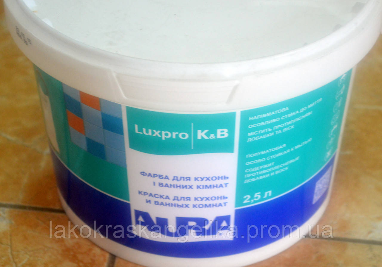 

Краска для кухонь и ванных комнат Luxpro K&B Aura Eskaro 10 л, Белый