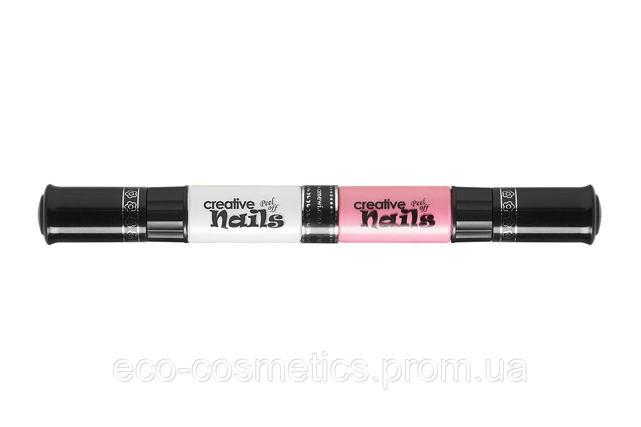 

Детский лак-карандаш для ногтей Malinos Creative Nails на водной основе (2 цвета Белый + Розовый)