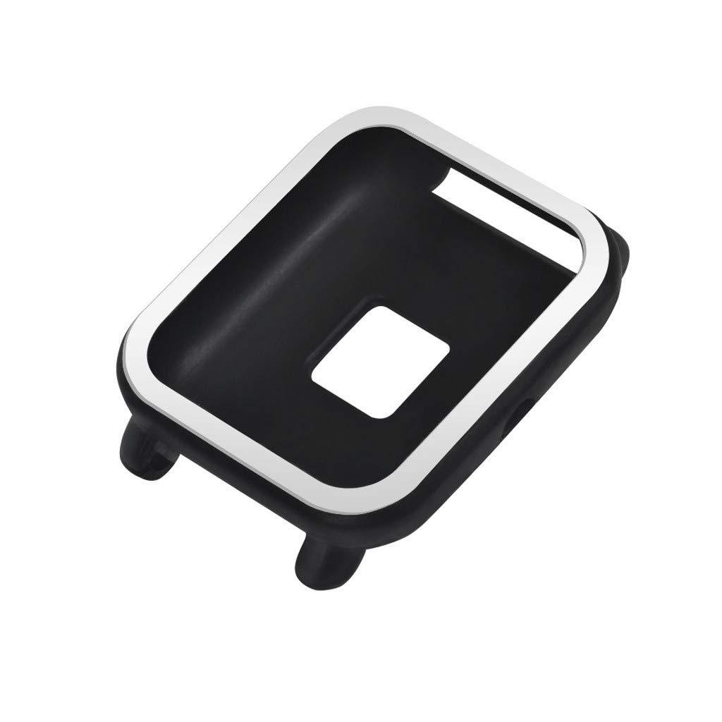 Силиконовый чехол BeWatch для Xiaomi Amazfit BIP Черно-белый (1012812)