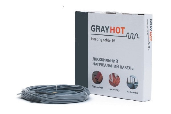 

Нагревательный кабель GrayHot 71 м, 1068 Вт (7,1 - 8,9 м.кв.)