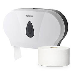 Диспенсер для двух джамбо рулонов туалетной бумаги Rixo Maggio P012W белый пластиковый подвесной