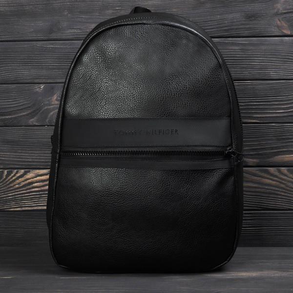 Городской повседневный кожаный рюкзак Tommy Hilfiger, томи. Черный, цена  412 грн., купить с. Нижний Вербиж — Prom.ua (ID#1112270940)