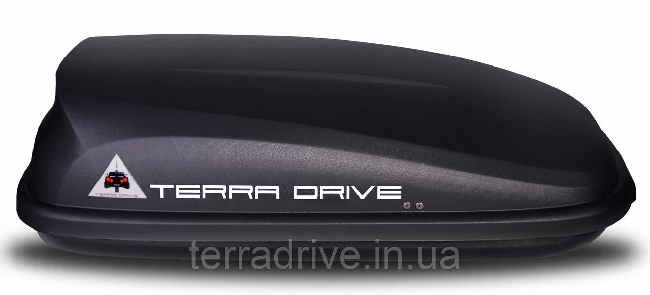 

Автомобильный грузовой бокс TERRA DRIVE 320л черный правостороннее открытие