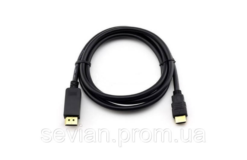 

Кабель монітора-адаптер DisplayPort-HDMI M/M (HDMIекран) 3 м Lucom v1.1 1080p D=7.3мм Черный(25.02.5012)