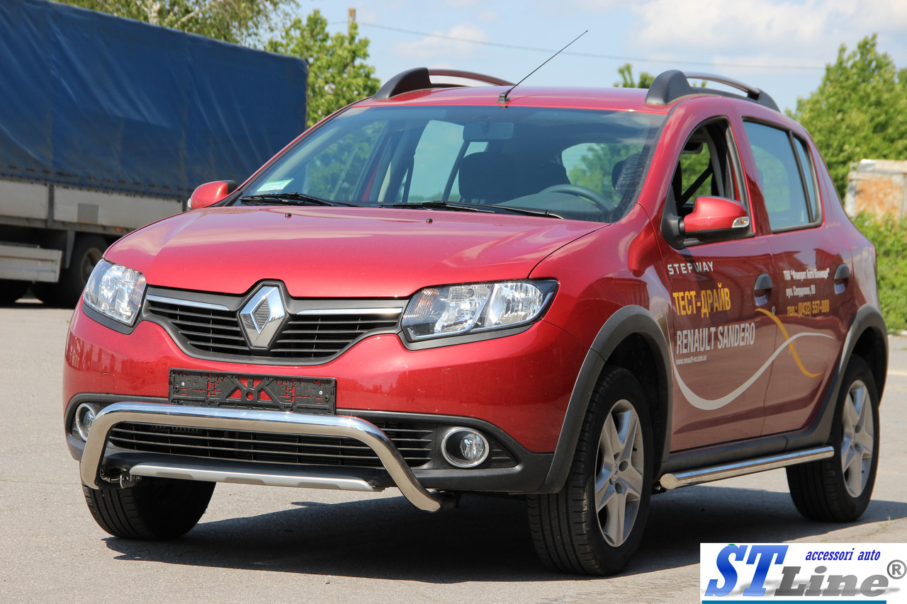 

Кенгурятник Renault Sandero Stepway (12+) защита переднего бампера кенгурятники на для Рено Сандеро Степвей Renault Sandero Stepway (12+) d51