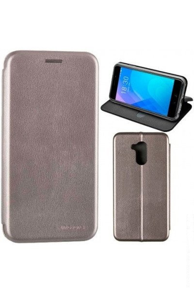 

Чехол книжка на Samsung J530 (J5-2017) Серый кожаный защитный чехол для телефона, G-Case Ranger Series.