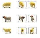 Фігурки овечок, мініатюрні тварини для діорами або декорації, масштаб 1:25, 1 шт., фото 3