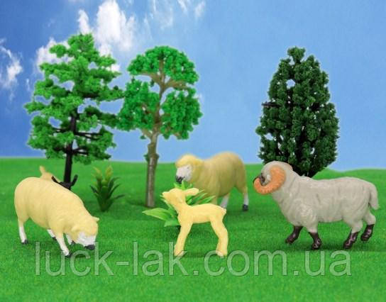 Фігурки овечок, мініатюрні тварини для діорами або декорації, масштаб 1:25, 1 шт.