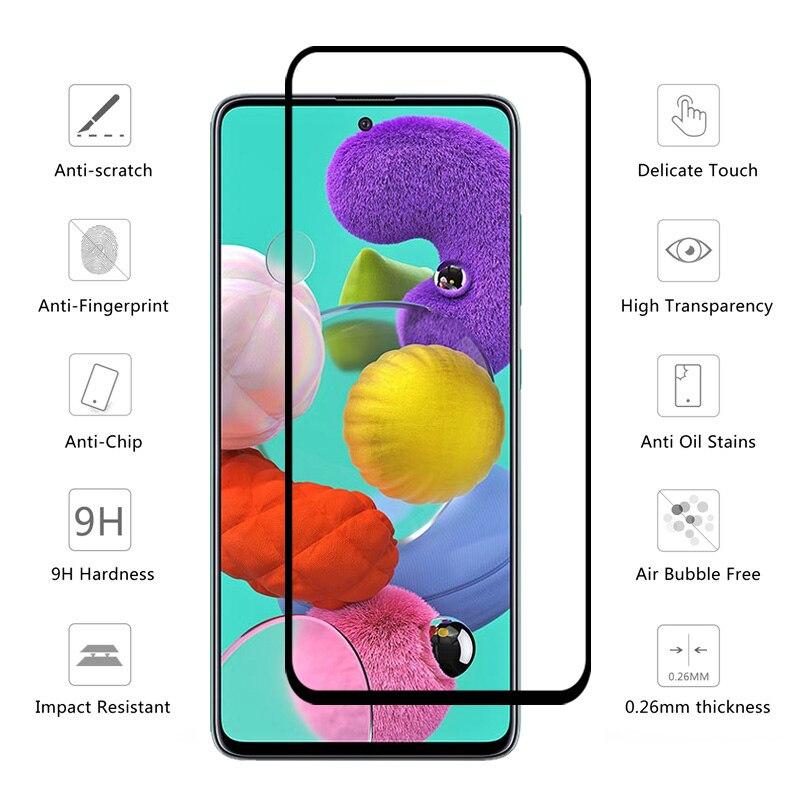 

Защитное стекло для Samsung Galaxy A51 2020 (на самсунг а51), Черный